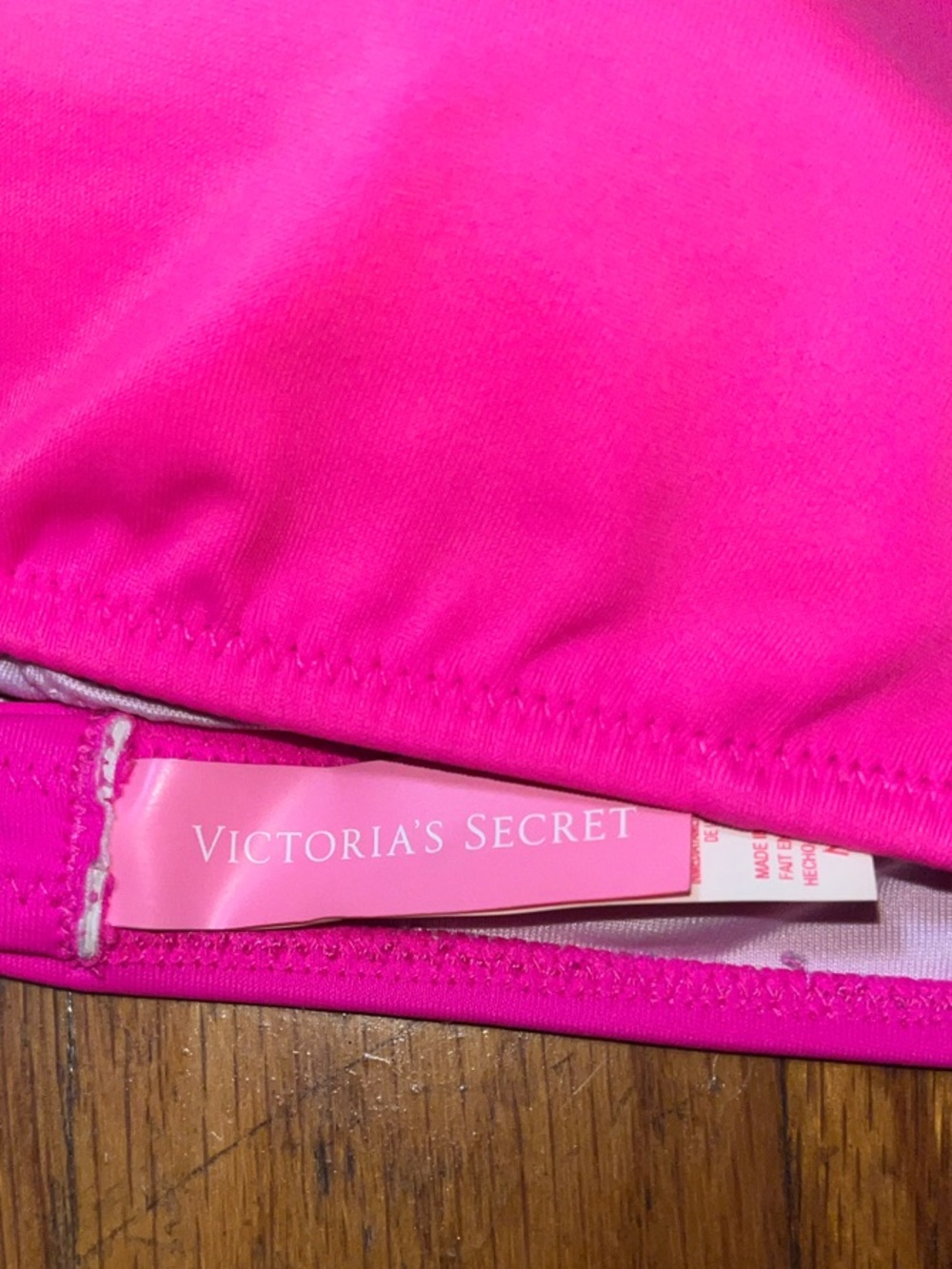 Victoria’s Secret Hot Pink Halter Bikini Top - Women's Swim Size Medium - Picture 2 of 7